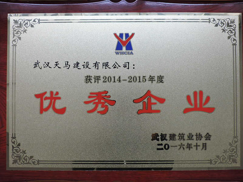 2015年度武汉市建筑业协会优秀企业